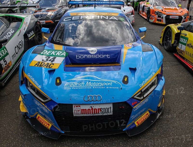 Audi R8 racing car at Parc Ferme