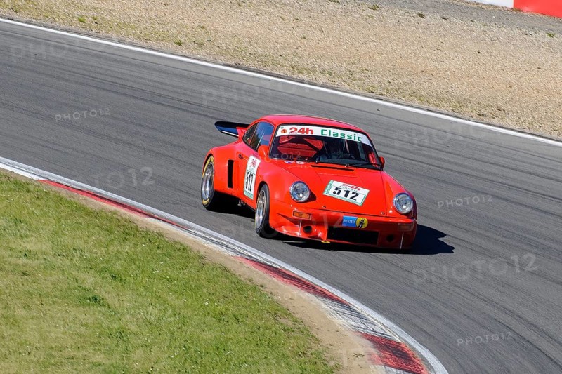 Historic race car Porsche RSR at car race for classic cars youngtimer classic cars 24-hour race 24h race