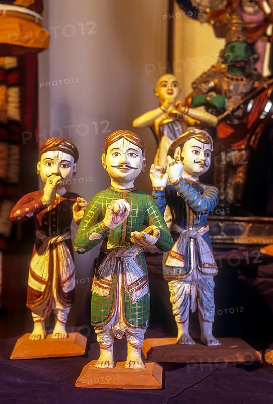 Doll display of kolu during the Navratri festival in Tamil Nadu