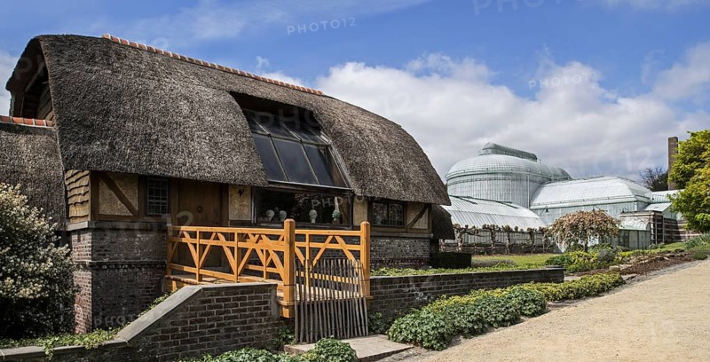 Queen Elisabeth's Studio and the Royal Greenhouses of Laeken in Art Nouveau style