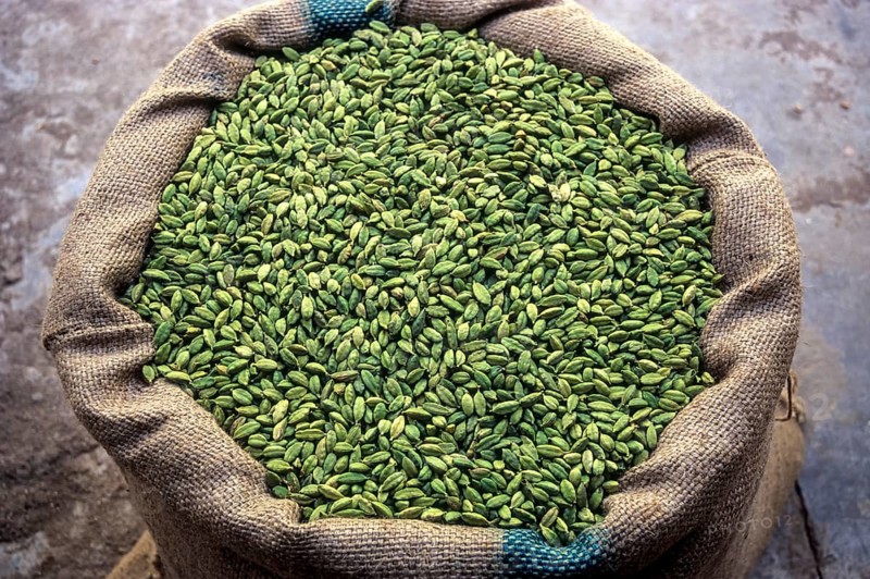 A sack full of cardamom