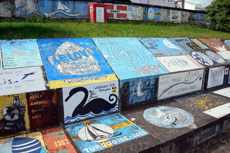 Painted wall at the harbour
