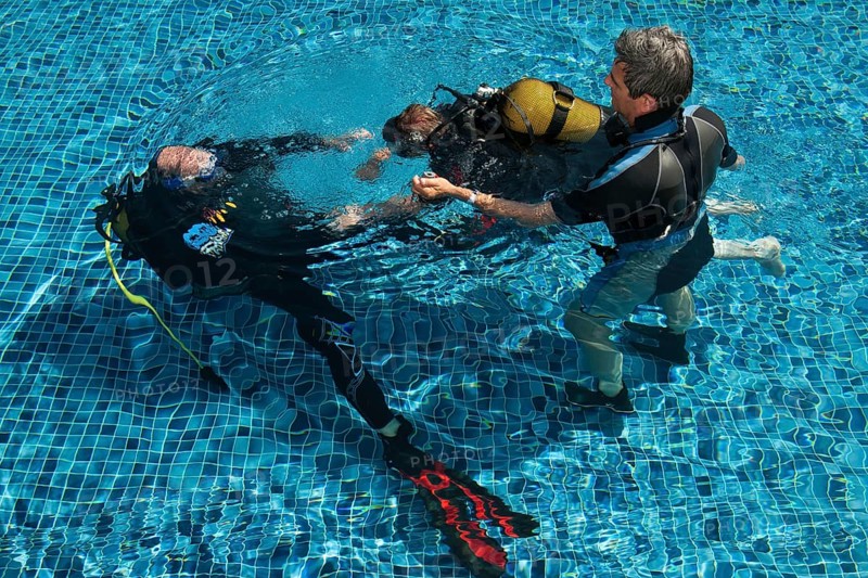 Disabled Diver with Instructor