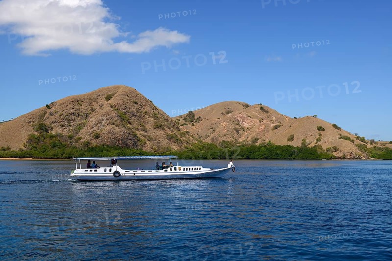 Typical tourist boat off Rinca Island