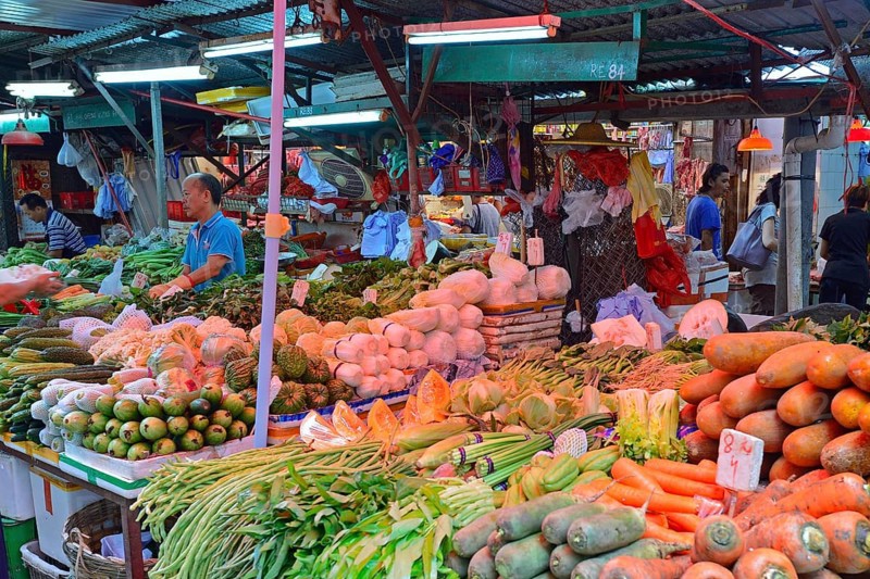 Typical fruit and vegetable stall
