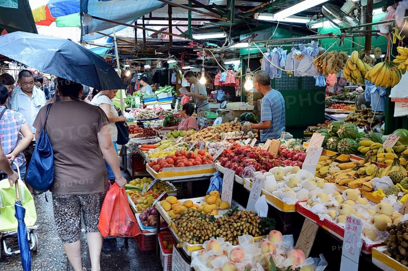 Typical fruit and vegetable stall