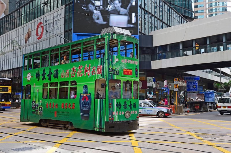 Double-decker tram