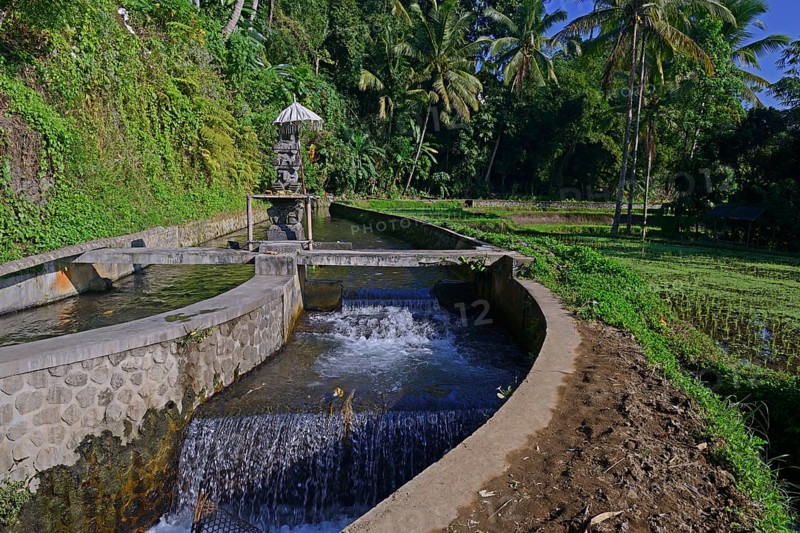 Irrigation canal for rice terraces
