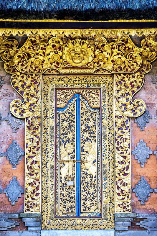 Carved door