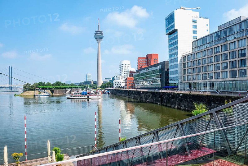 Modern office building and Rhein Tower