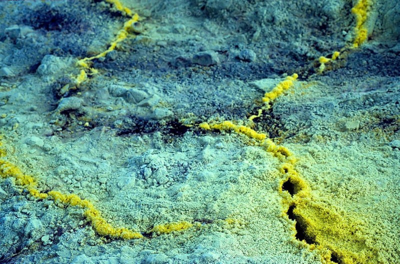 Sulphur crystals