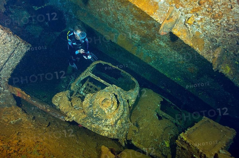 Diver and FIAT Car
