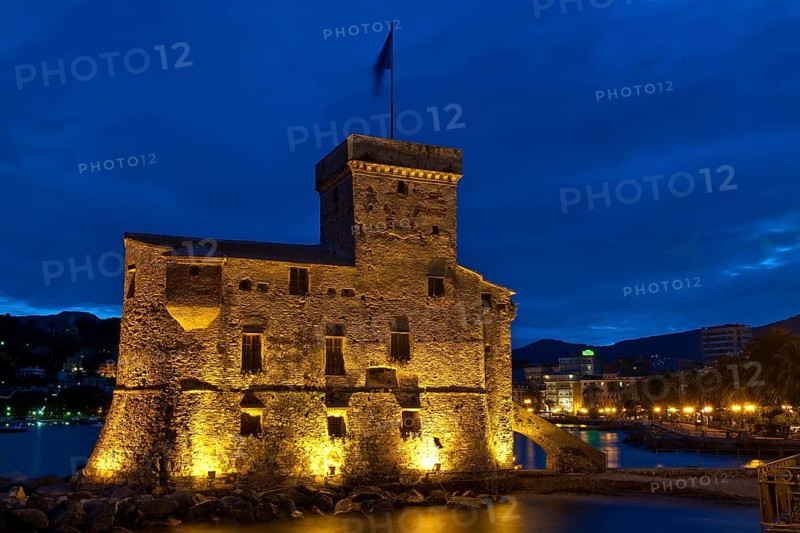 Fort built in 1551 in the harbour of the winter spa and seaside resort of Rapallo