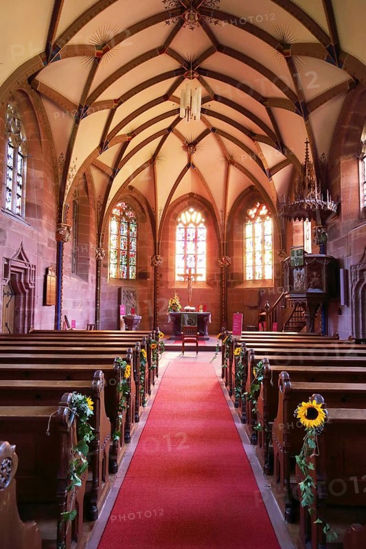 Interior view of the monastery church built 11th century in Hirsau