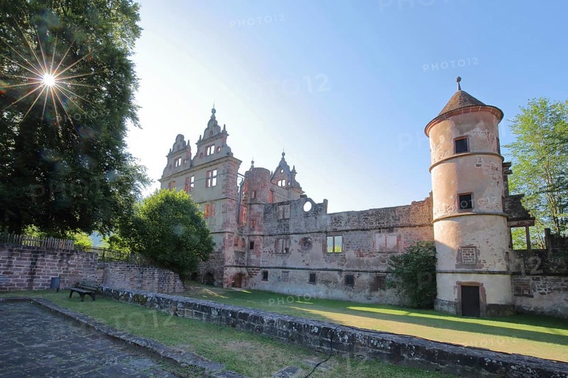 Hirsau Monastery built 11th century against the light near Calw