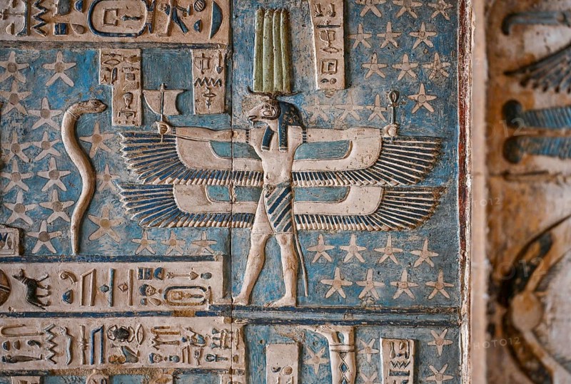 Winged creature with ram's head