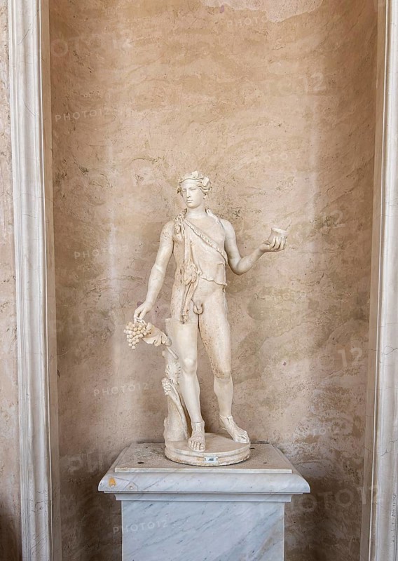 Sculptures and busts in the gallery of Sanssouci Palace