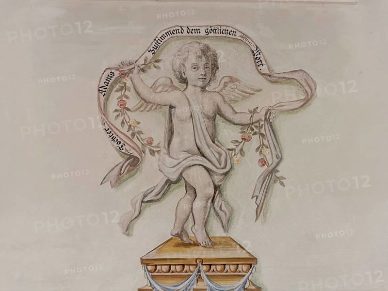 Cherub painting with spuchband by Sebastian Brabdstetter