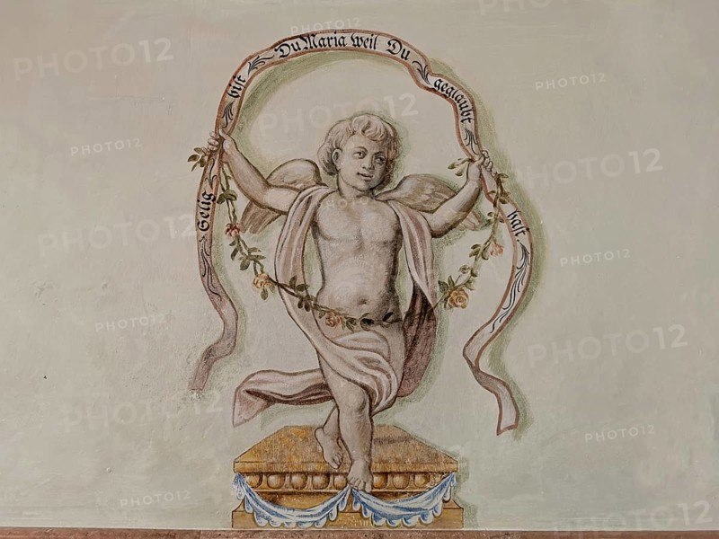 Picture of a putto with a cloth band by Sebastian Brabdstetter