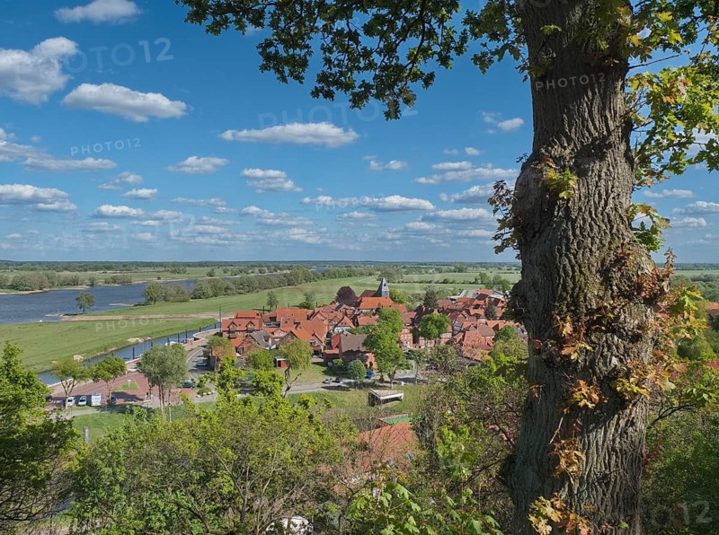 View of Hitzacker on the Elbe in the Elbe River Landscape UNESCO Biosphere Reserve