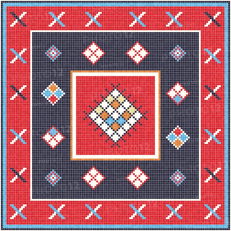 Traditional Berber embroidery seamless pattern