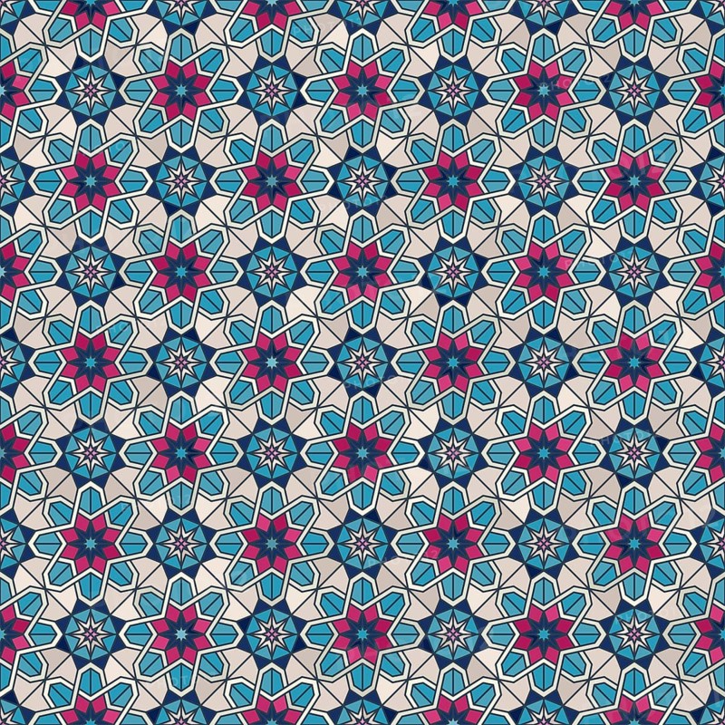 Islamic geometric seamless vector pattern