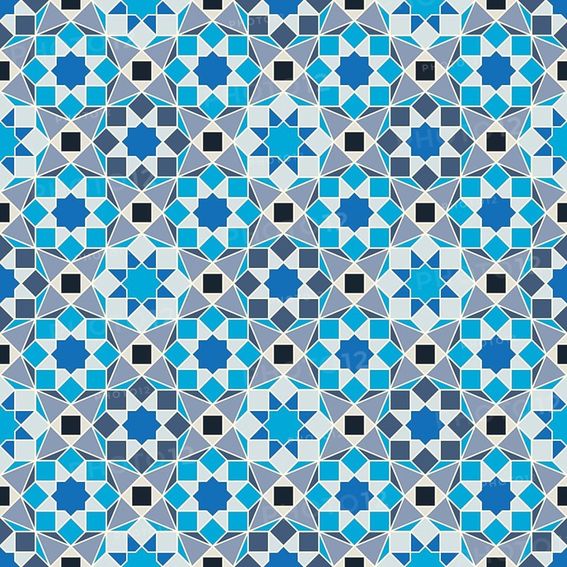 Islamic geometric seamless vector pattern