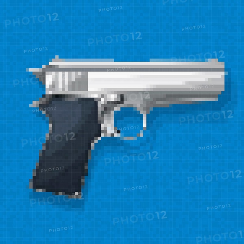 Pixel art pistol icon