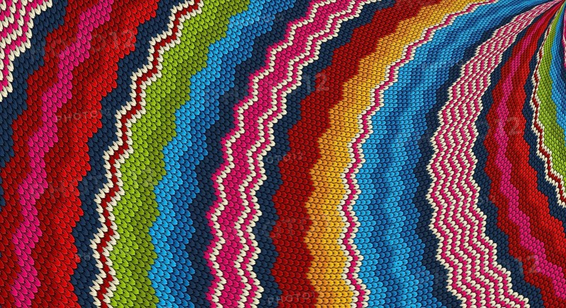 Mexican rug background. Serape stripes in various colors