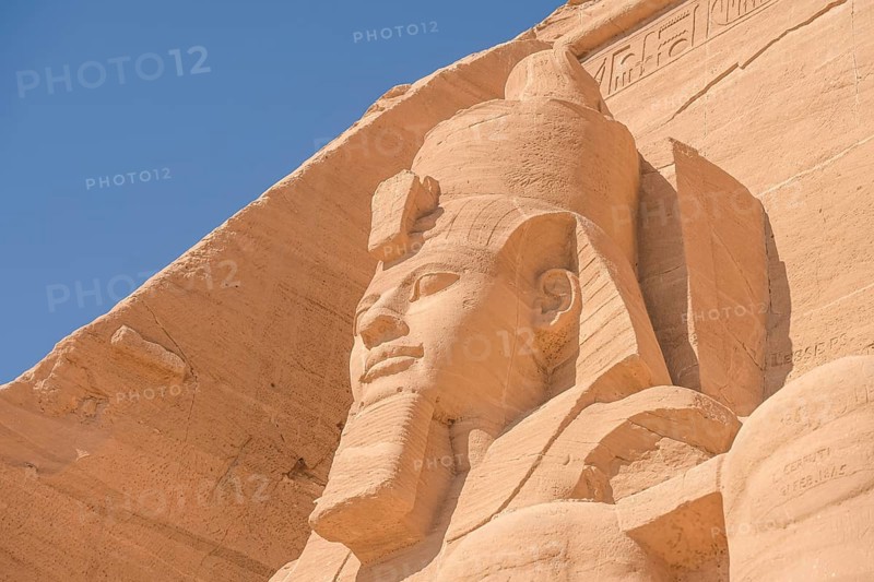 Statue Pharaoh Ramses II Rock Temple Abu Simbel