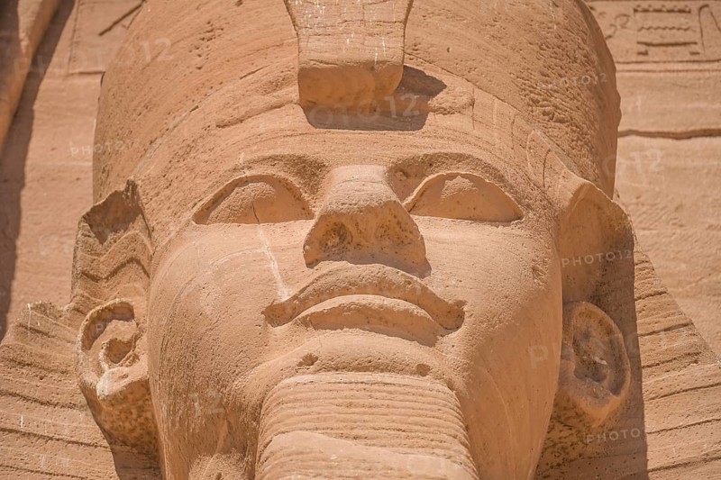 Statue Pharaoh Ramses II Rock Temple Abu Simbel