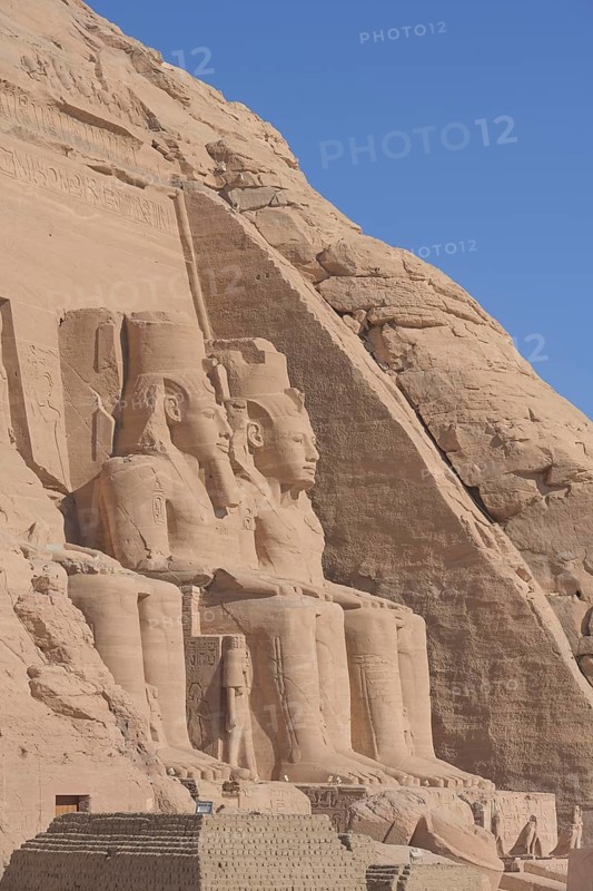 Statues Pharaoh Ramses II Rock Temple Abu Simbel