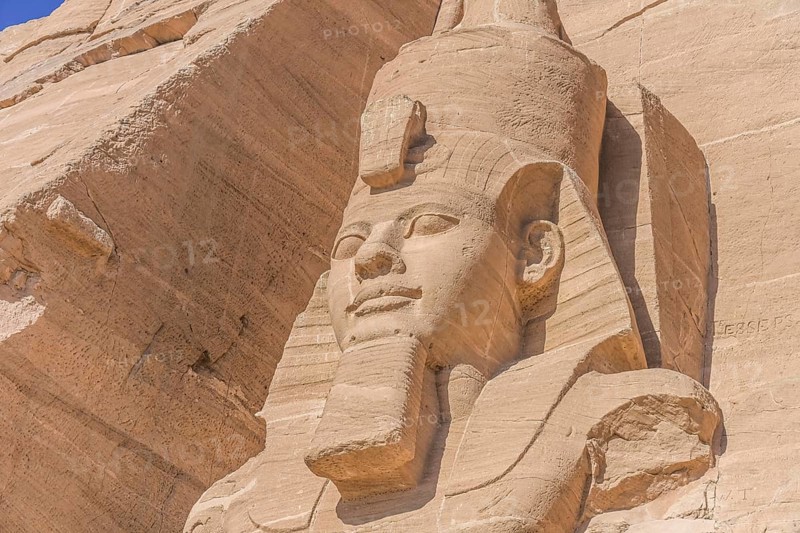 Statue Pharaoh Ramses II Rock Temple Abu Simbel
