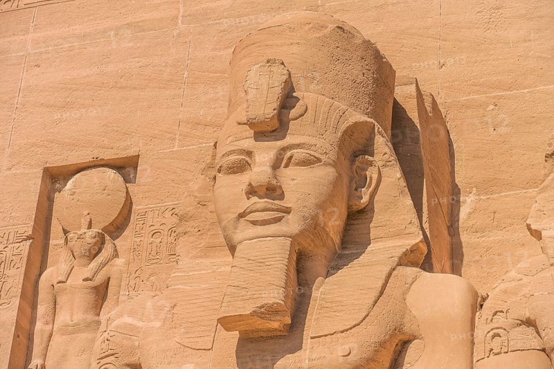 Statue Pharaoh Ramses II Rock Temple Abu Simbel