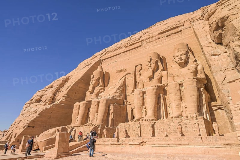 Statues Pharaoh Ramses II Rock Temple Abu Simbel
