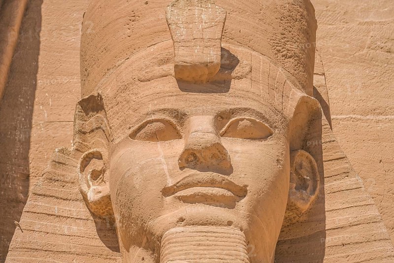 Statue Pharaoh Ramses II Rock Temple Abu Simbel