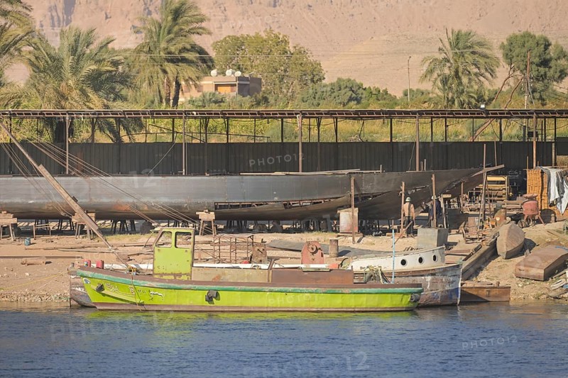Shipyard on the Nile between Esna and Luxor