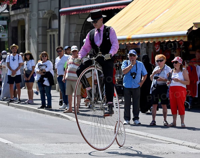 Man with penny-farthing