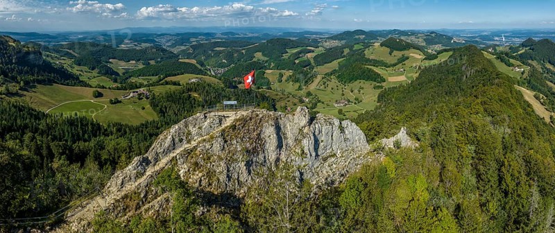 Belchenflueh in front of Jura hills and Black Forest