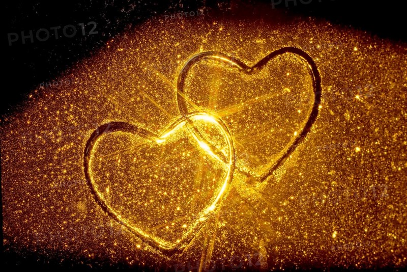 Heart in ice flowers