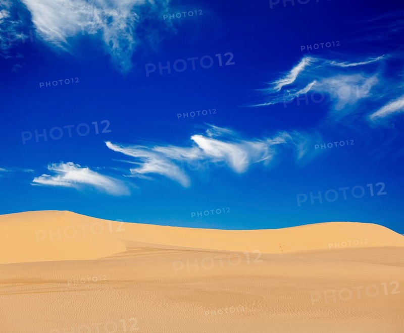 White sand dunes on sunrise
