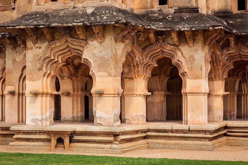 Lotus Mahal details. Royal Centre. Hampi