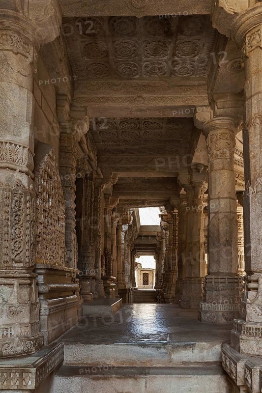 Jain temple in Ranakpur. Rajasthan