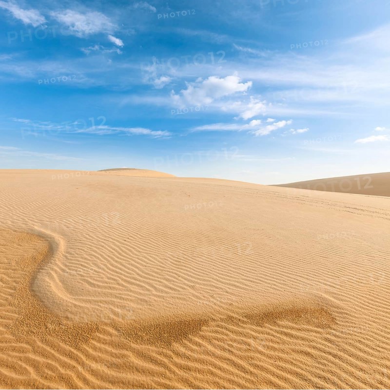 White sand dunes on sunrise