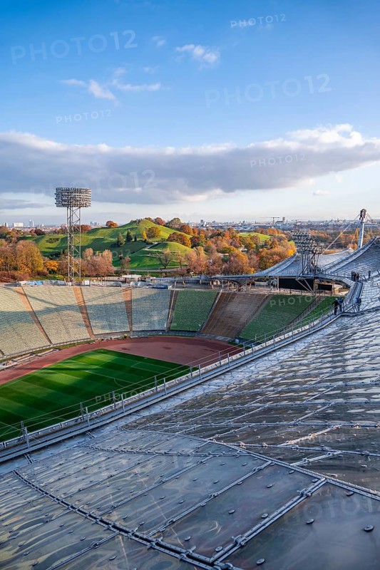 People on the Tent Roof of the Olympic Stadium