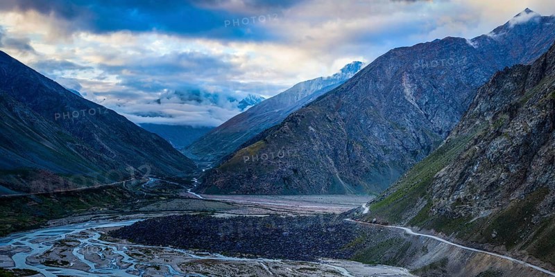 Manali-Leh road in Lahaul valley. Himachal Pradesh