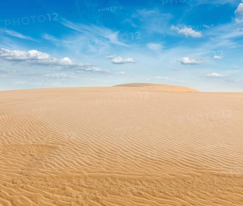 White sand dunes on sunrise