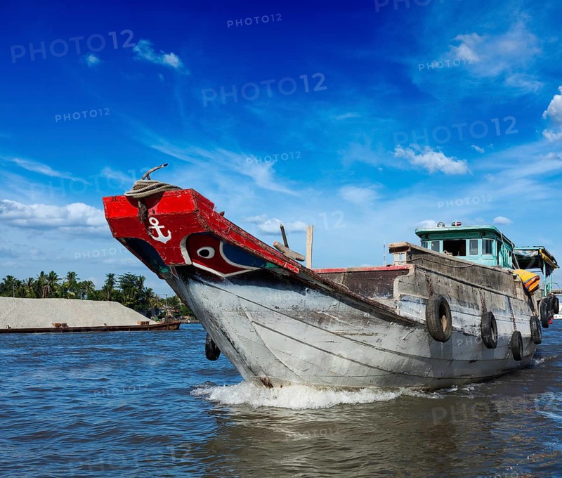 Boat. Mekong river delta