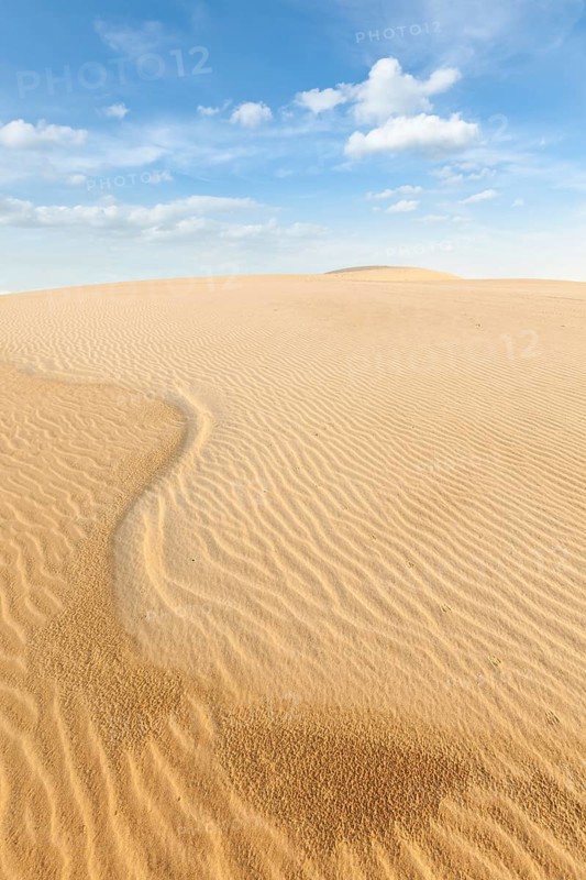 White sand dunes on sunrise