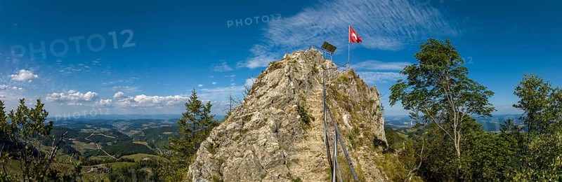 Belchenflueh with Swiss flag